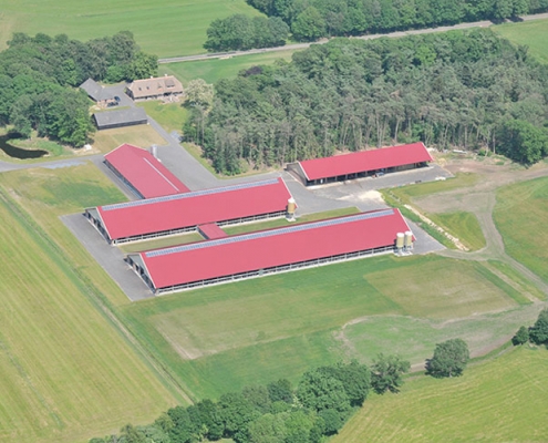 Kloosterman Farm's barn complex in the Netherlands