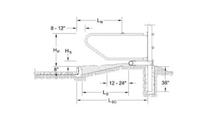 Architectural drawing of dairy cow stall