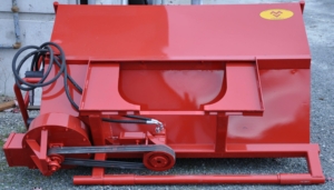 New sawdust blower equipment for a dairy barn by Mid Valley Manufacturing.